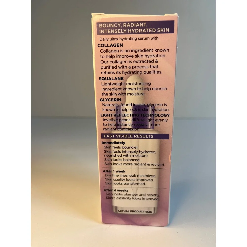 L'Oreal Paris Collagen Moisture Filler Moisture Bounce Serum 1.0 fl oz NEW
